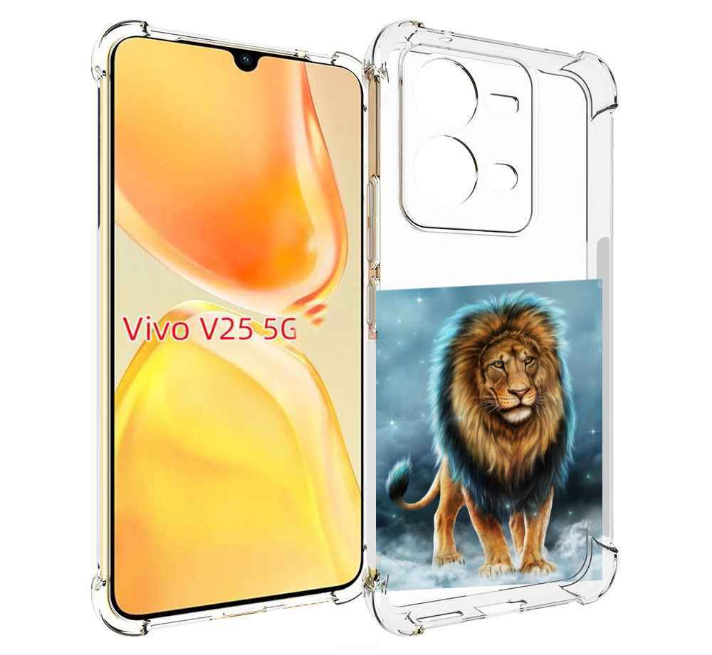 

Чехол MyPads Лев-в-тумане для Vivo V25 5G / V25e, Прозрачный, Tocco