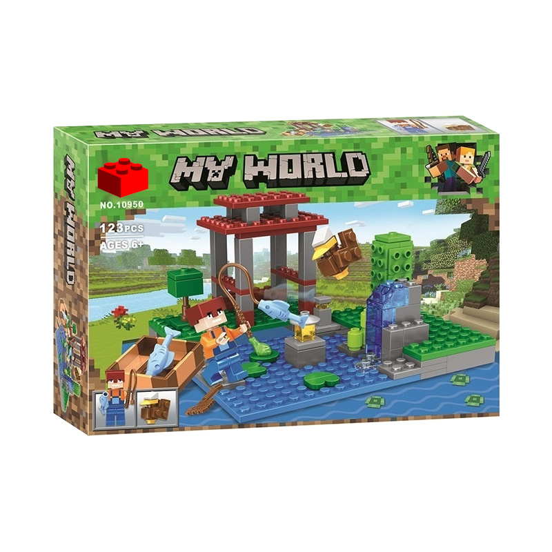 

Конструктор BELA 10950 Животные Майнкрафт рыбалка My World 123 детали