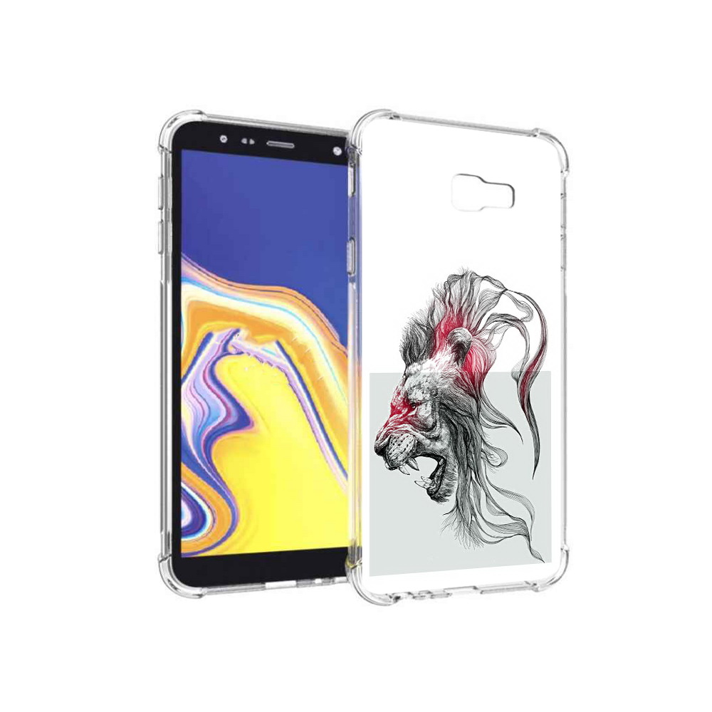 

Чехол MyPads Tocco для Samsung Galaxy J4+ (2018) разъяренный лев (PT118081.545.576), Прозрачный, Tocco