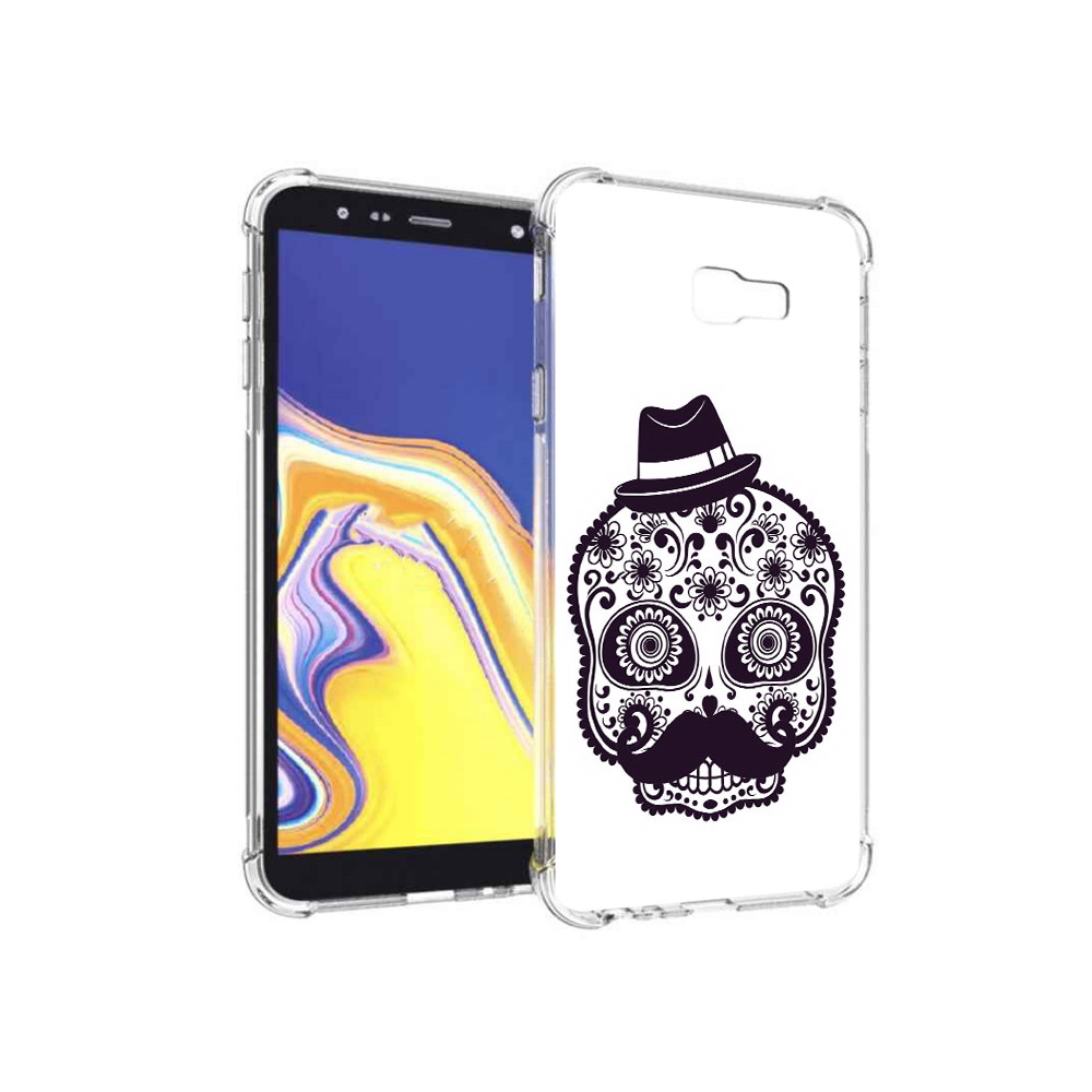 

Чехол MyPads Tocco для Samsung Galaxy J4+ (2018) разрисованный скелет (PT118081.545.575), Прозрачный, Tocco