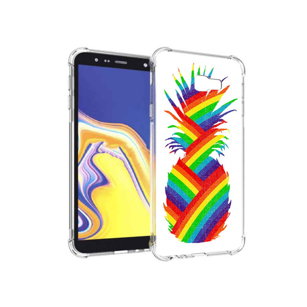 

Чехол MyPads Tocco для Samsung Galaxy J4+ (2018) радужный ананас (PT118081.545.566), Прозрачный, Tocco