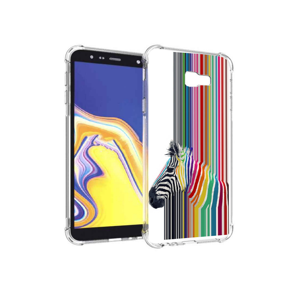 

Чехол MyPads Tocco для Samsung Galaxy J4+ (2018) радужная зебра (PT118081.545.565), Прозрачный, Tocco