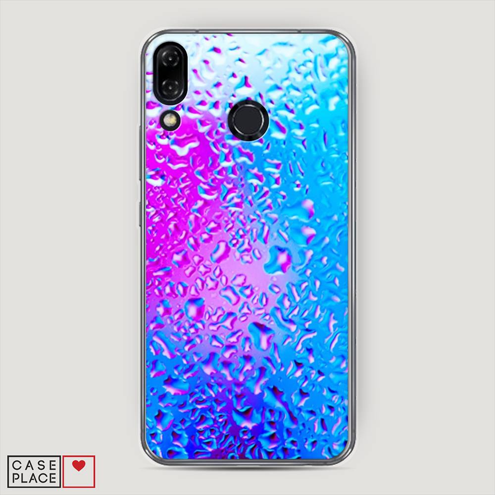 

Чехол на Asus Zenfone 5 ZE620KL "Капли на стекле", Голубой;розовый, 43350-3