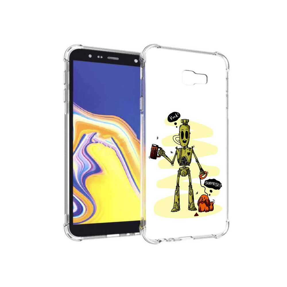 

Чехол MyPads Tocco для Samsung Galaxy J4+ (2018) прикольный робот (PT118081.545.557), Прозрачный, Tocco