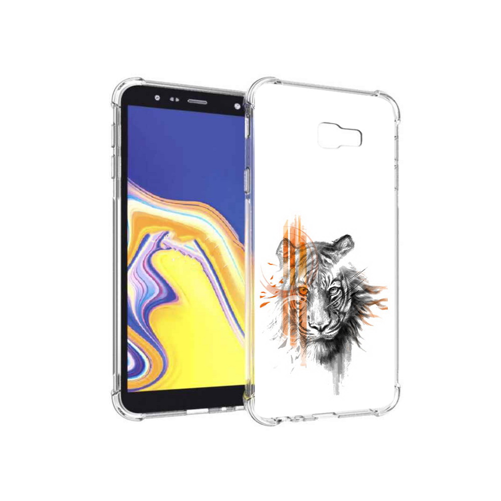 

Чехол MyPads Tocco для Samsung Galaxy J4+ (2018) огненный тигр (PT118081.545.526), Прозрачный, Tocco