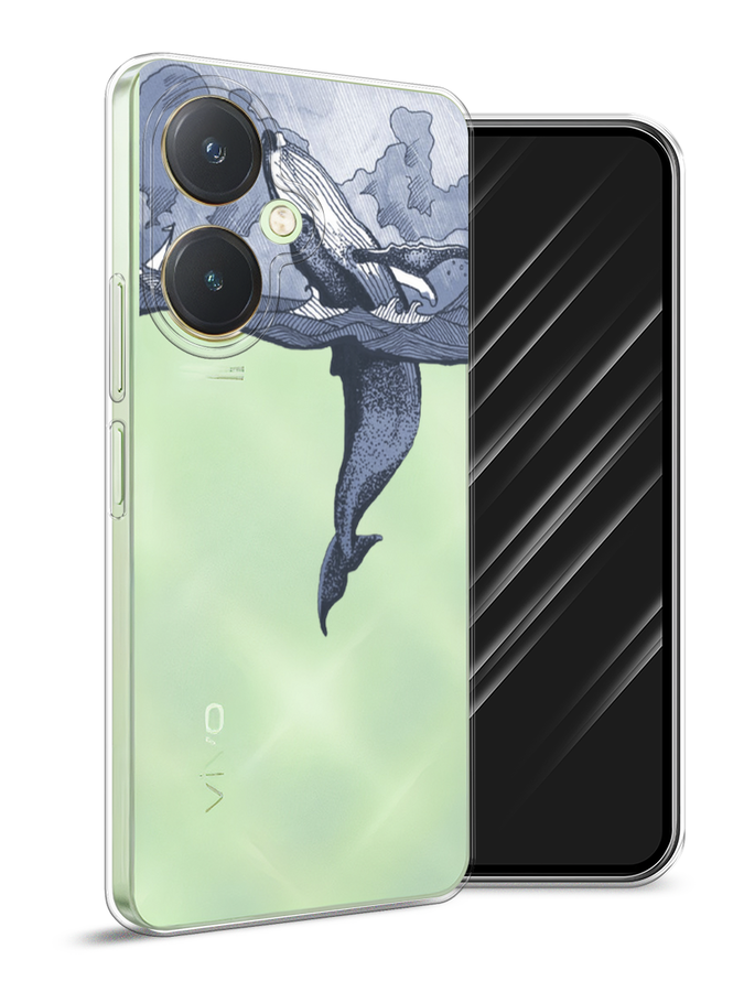 

Чехол Awog на Vivo Y27 4G "Два измерения", Голубой;черный;прозрачный, 269150-1