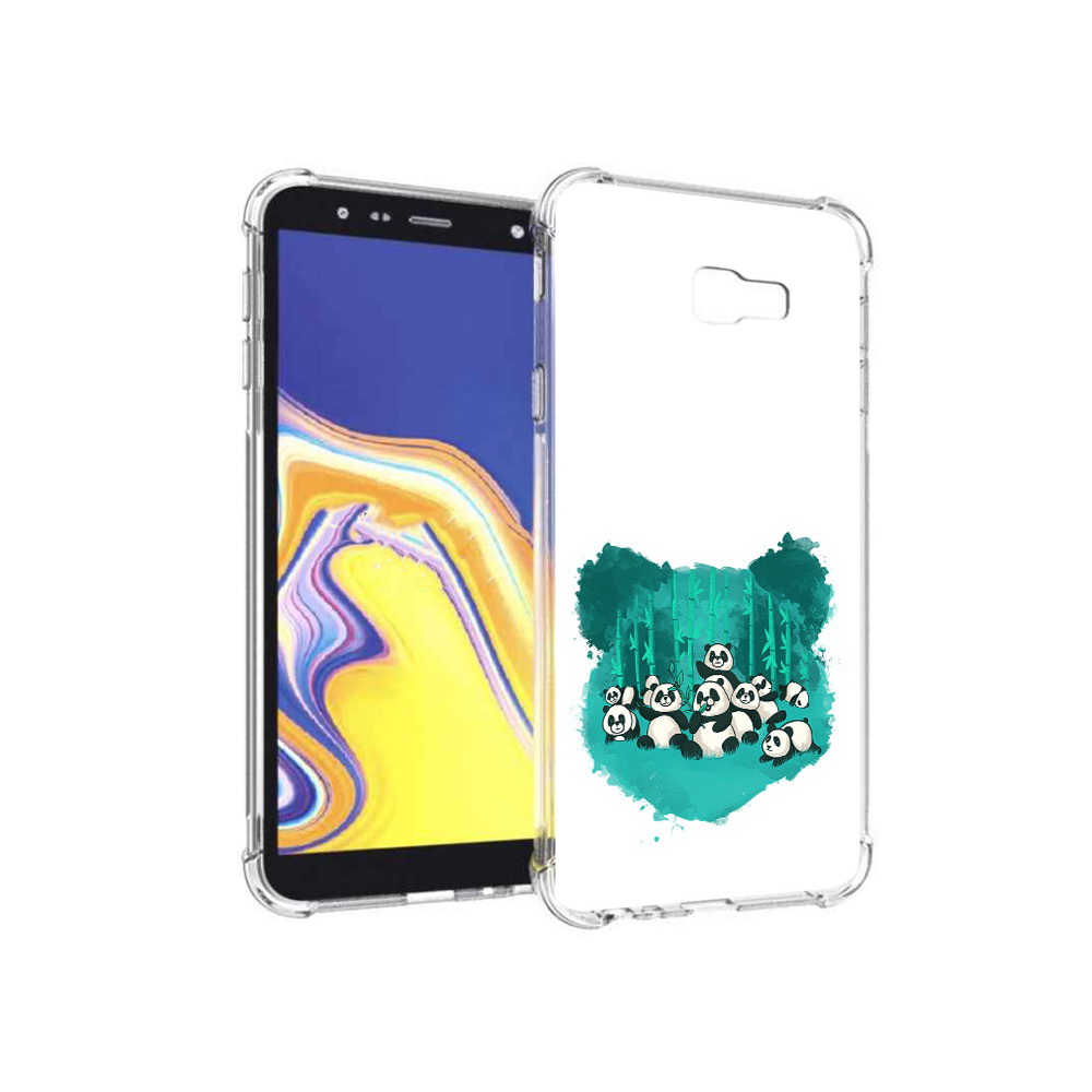 

Чехол MyPads Tocco для Samsung Galaxy J4+ (2018) нарисованные панды (PT118081.545.508), Прозрачный, Tocco