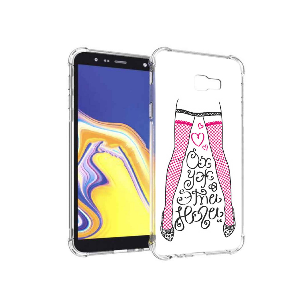 

Чехол MyPads Tocco для Samsung Galaxy J4+ (2018) нарисованные ноги в чулках, Прозрачный, Tocco