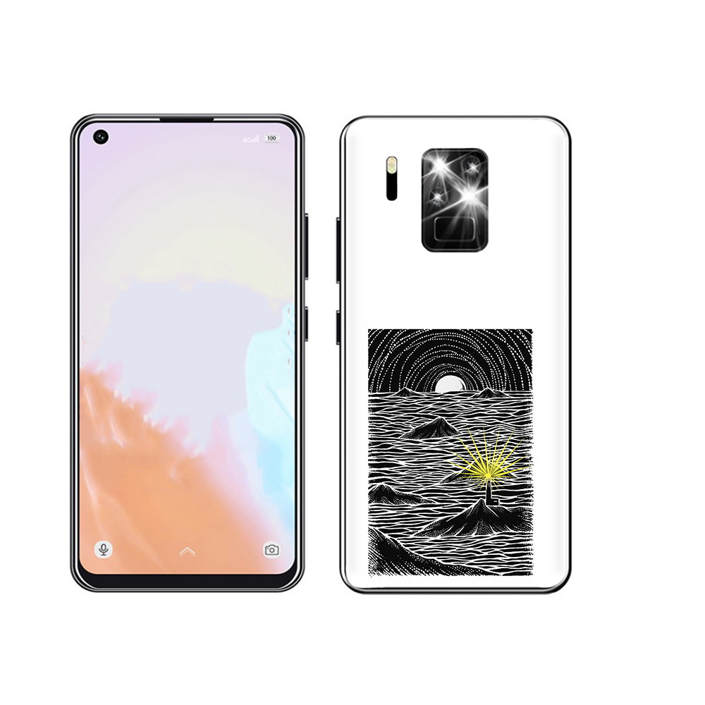 

Чехол MyPads Tocco для Oukitel C18 Pro маяк в черно белом море, Прозрачный, Tocco