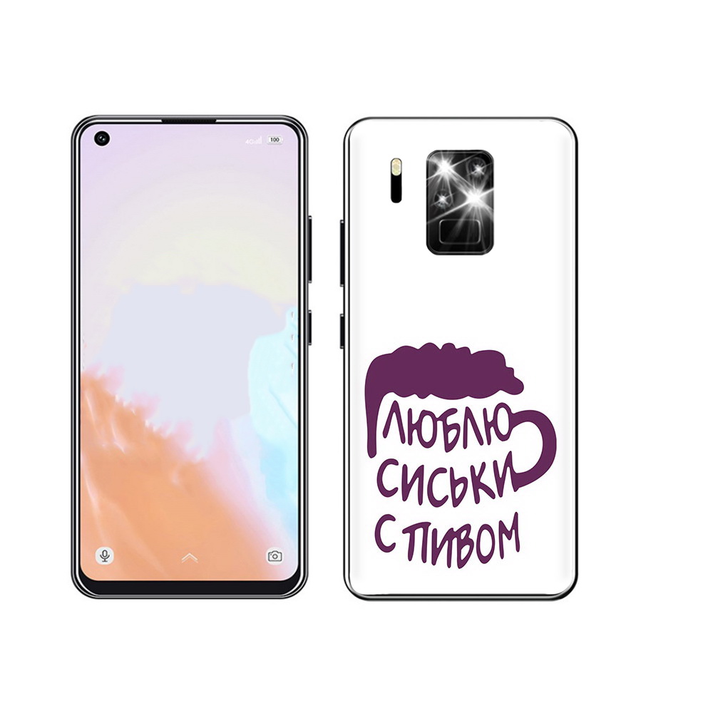 

Чехол MyPads Tocco для Oukitel C18 Pro люблю пить кружка, Прозрачный, Tocco