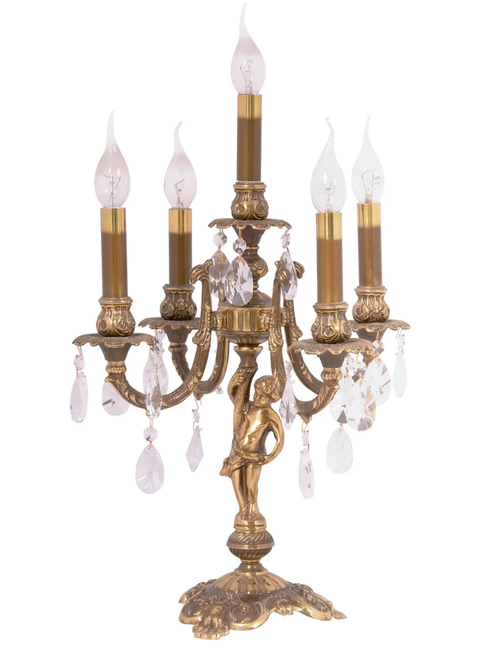 Лампа настольная Lamparas Jana 184/TSL Bronze/Crystal E27 20w с подвесками