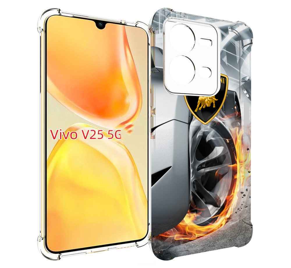 

Чехол MyPads Ламборгини мужской для Vivo V25 5G / V25e, Прозрачный, Tocco