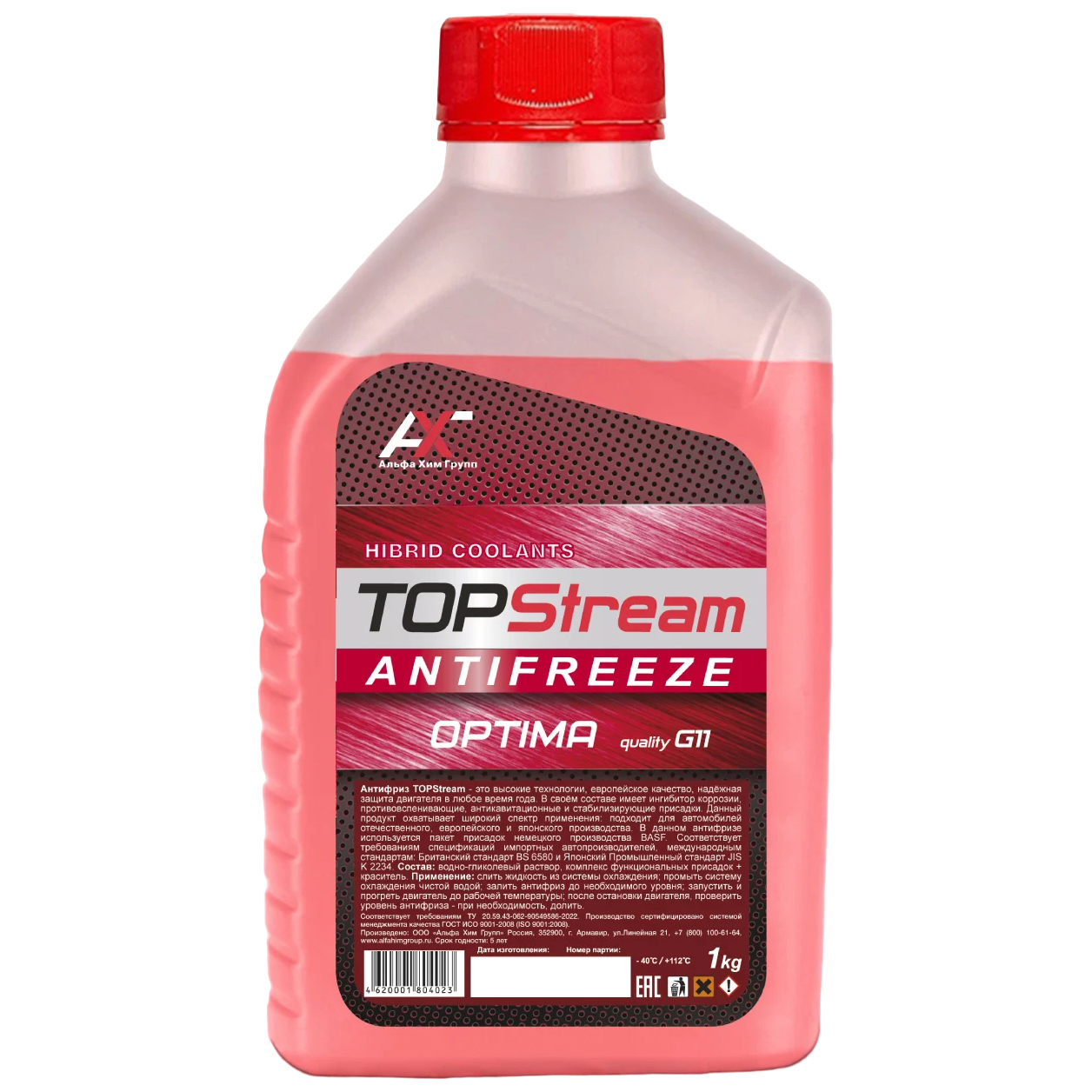 Антифриз TOPStream OPTIMA (красный) G12 1 л