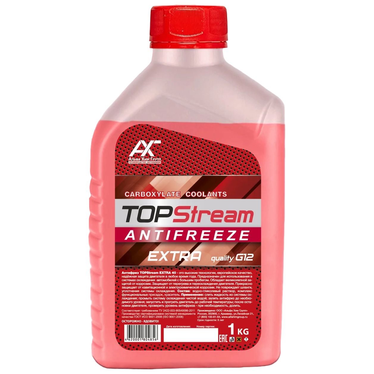 Антифриз TOPStream EXTRA RED (красный) G12 1 л