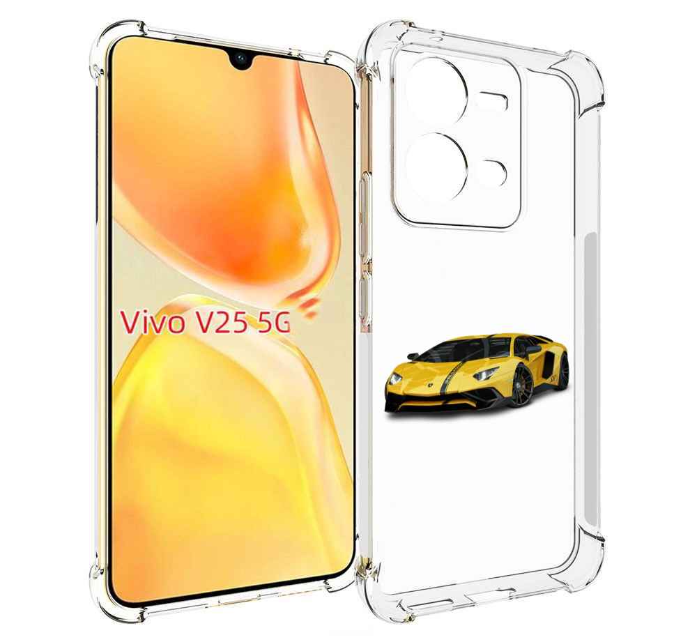 

Чехол MyPads Ламбо мужской для Vivo V25 5G / V25e, Прозрачный, Tocco