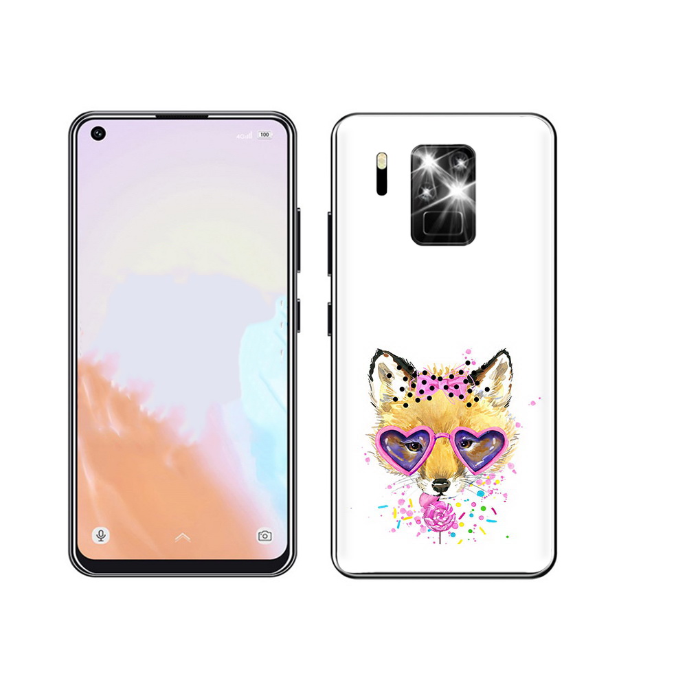 

Чехол MyPads Tocco для Oukitel C18 Pro лисенок с бантиком, Прозрачный, Tocco