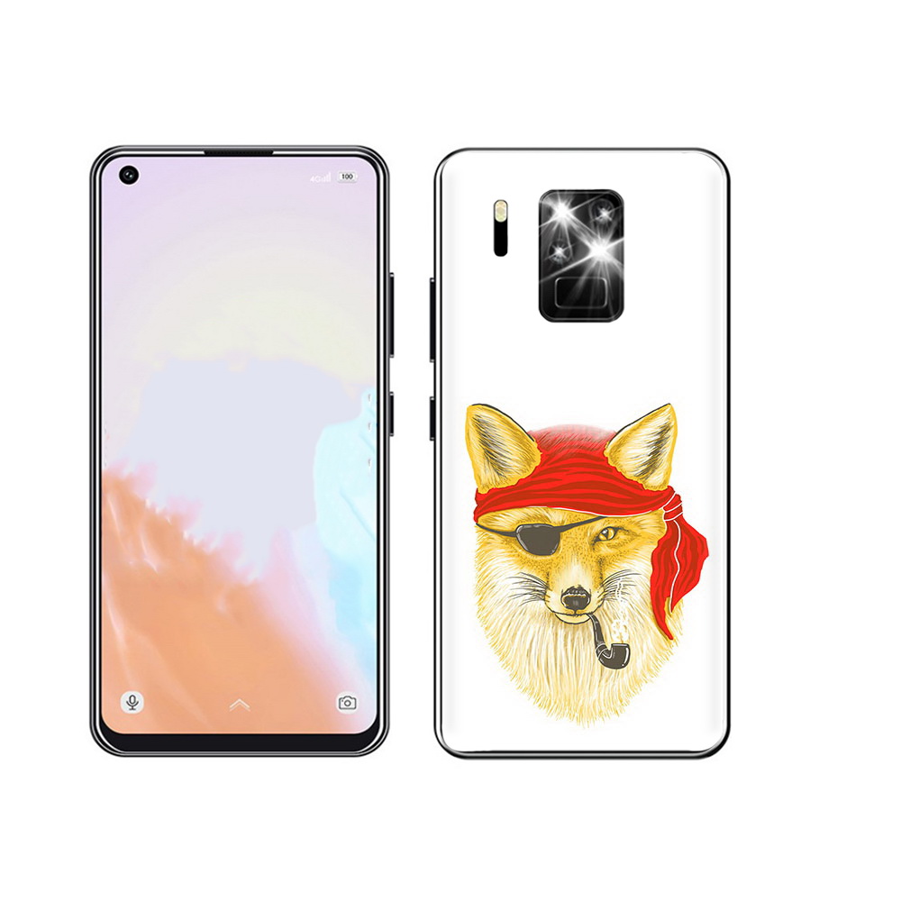 

Чехол MyPads Tocco для Oukitel C18 Pro лиса-пират, Прозрачный, Tocco