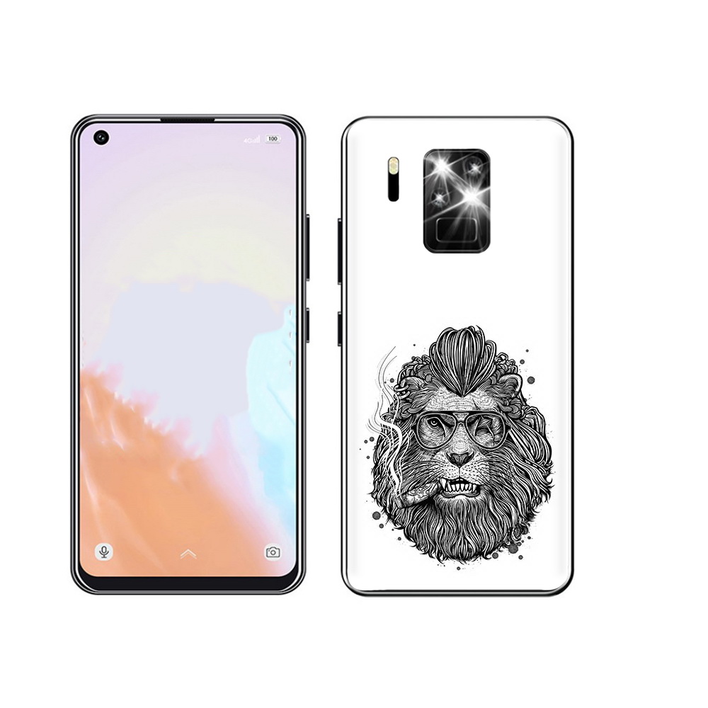 

Чехол MyPads Tocco для Oukitel C18 Pro курящий лев, Прозрачный, Tocco
