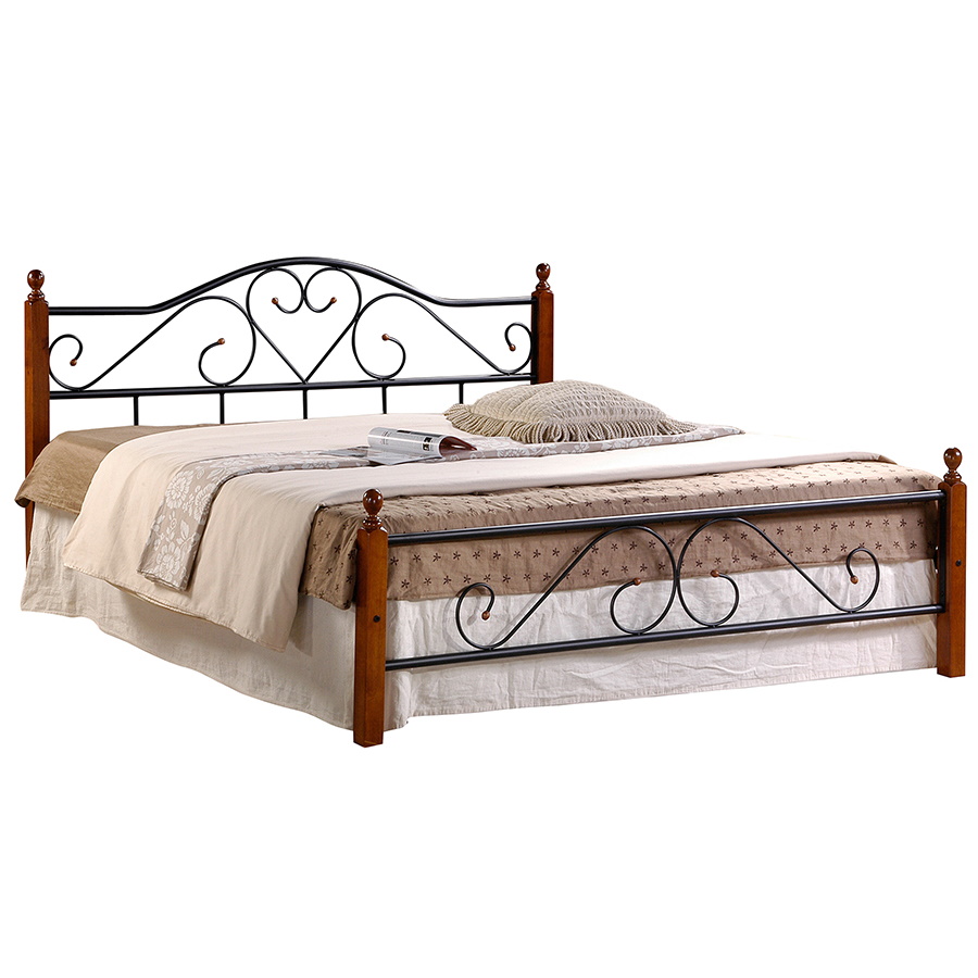 

Кровать AT 815 Double Bed 1400 х 2000 (металлические ламели), Черный, Кровать AT 815