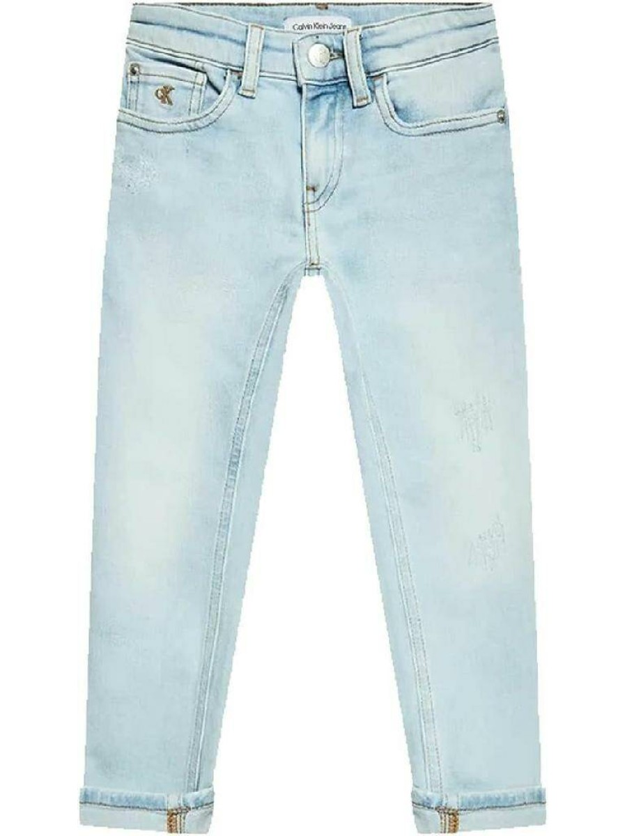 Джинсы детские Calvin Klein Slim Very Light Blue синий 104