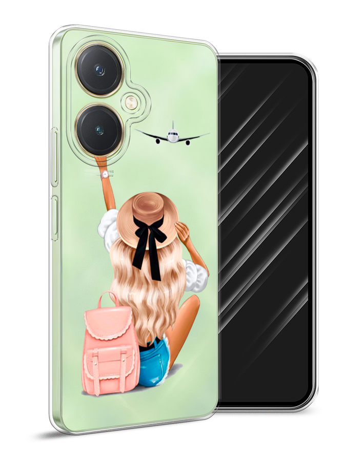 

Чехол Awog на Vivo Y27 4G "Автостопом самолетом", Бежевый;белый, 269150-1