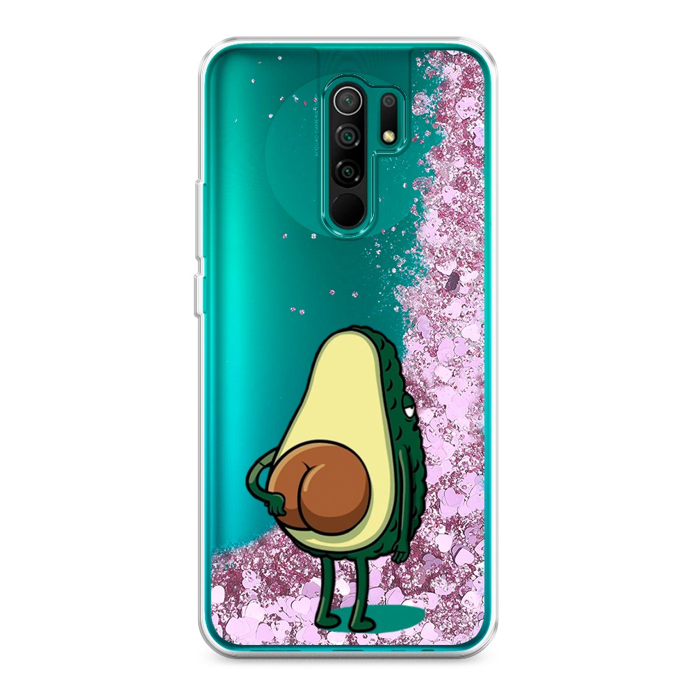 

Жидкий чехол с блестками "Попа авокадо" на Xiaomi Redmi 9, 38394-1