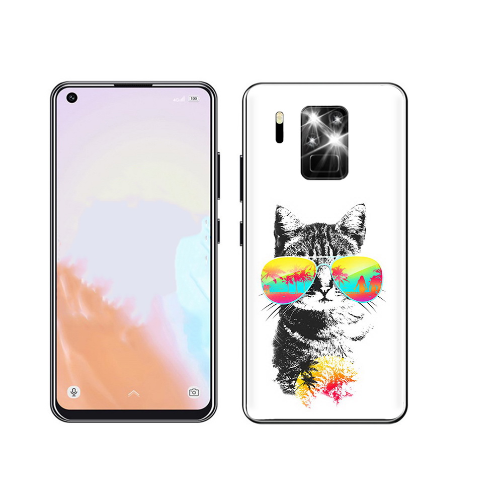 

Чехол MyPads Tocco для Oukitel C18 Pro крутой кот, Прозрачный, Tocco