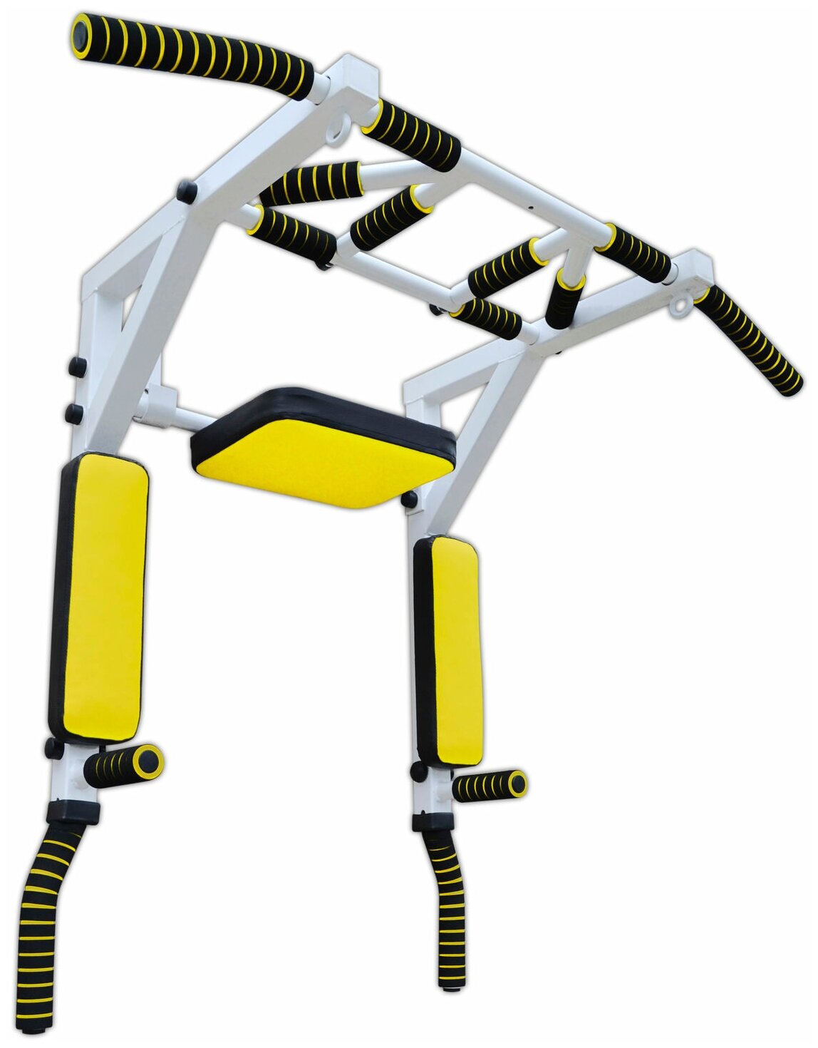 Турник-Брусья-Пресс 3в1 Sportlim Мультихват бело-желтый