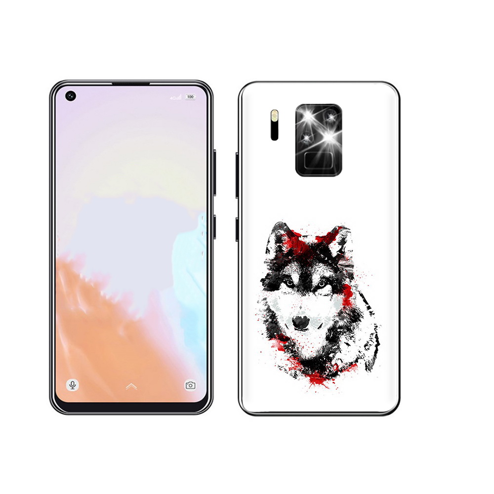 

Чехол MyPads Tocco для Oukitel C18 Pro кровавый волк, Прозрачный, Tocco