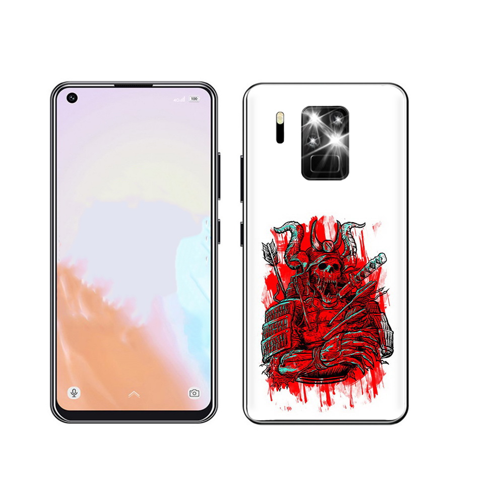 

Чехол MyPads Tocco для Oukitel C18 Pro красный скелет воин, Прозрачный, Tocco