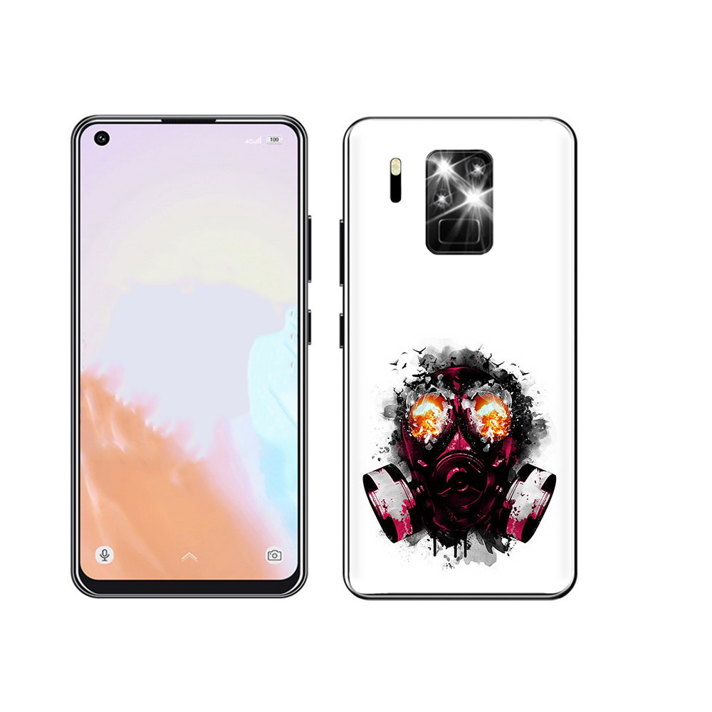 

Чехол MyPads Tocco для Oukitel C18 Pro красный противогаз, Прозрачный, Tocco