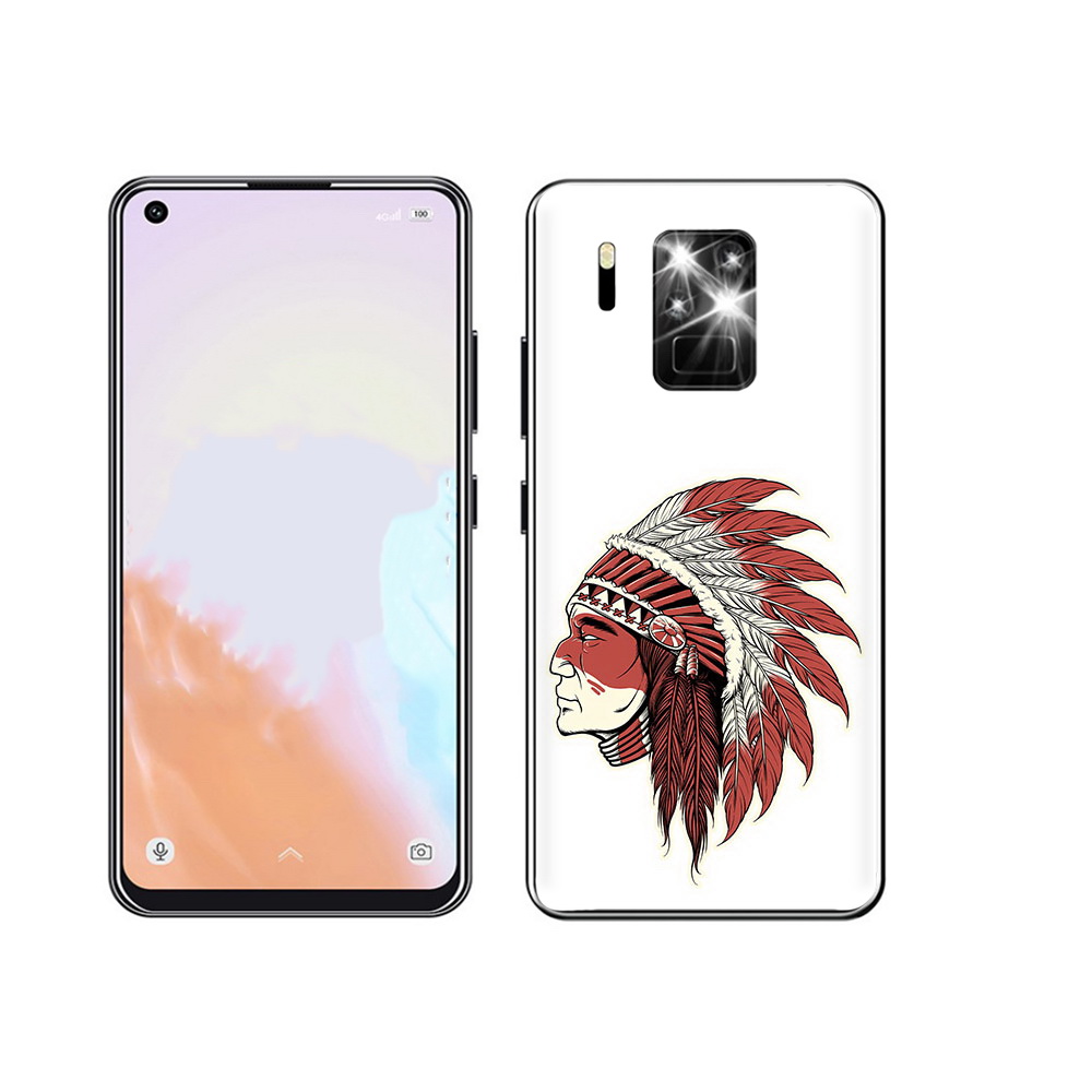 

Чехол MyPads Tocco для Oukitel C18 Pro красный индеец, Прозрачный, Tocco