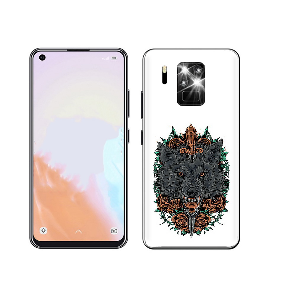 

Чехол MyPads Tocco для Oukitel C18 Pro красивый злой волк, Прозрачный, Tocco