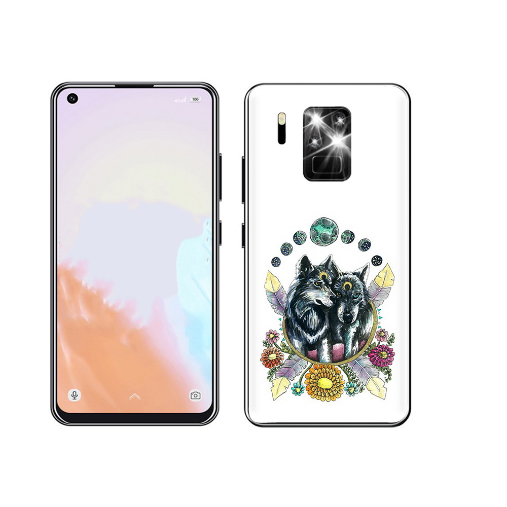 

Чехол MyPads Tocco для Oukitel C18 Pro красивые волки абстракция, Прозрачный, Tocco