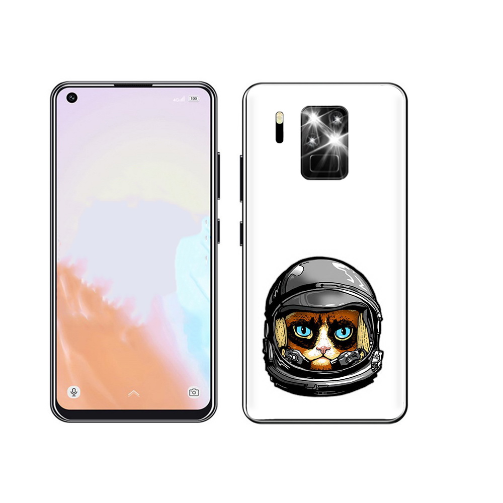

Чехол MyPads Tocco для Oukitel C18 Pro кот космонавт, Прозрачный, Tocco