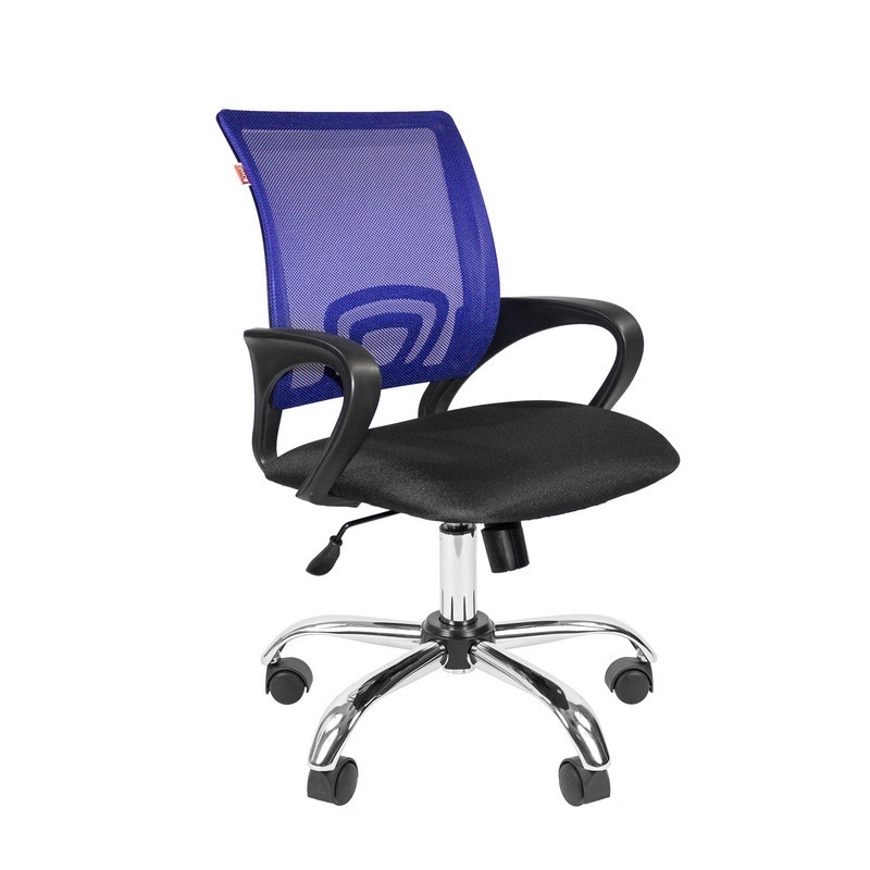 

Easy Chair ткань черная сетка, синий, хром, Синий;серебристый, ткань черная сетка, синий, хром