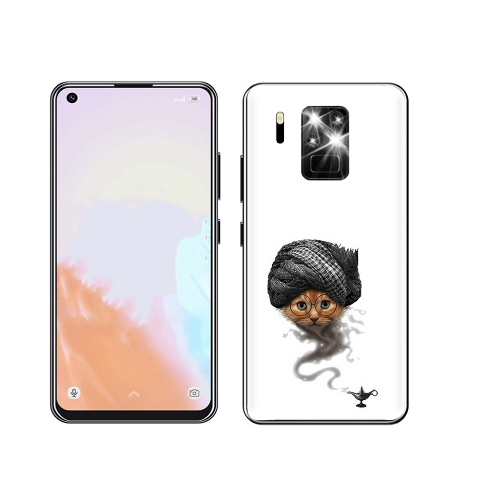 

Чехол MyPads Tocco для Oukitel C18 Pro кот джин, Прозрачный, Tocco