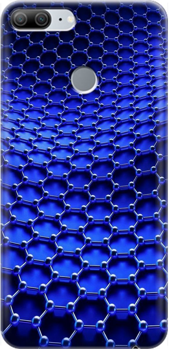 

Силиконовый чехол на Honor 9 Lite с принтом "Молекулярная цепь", Синий;черный, 1451