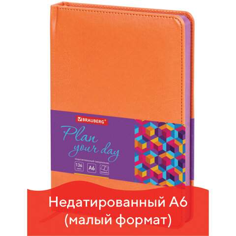 

Ежедневник недатированный Brauberg 111688, A6, 136 листов, 3 штуки