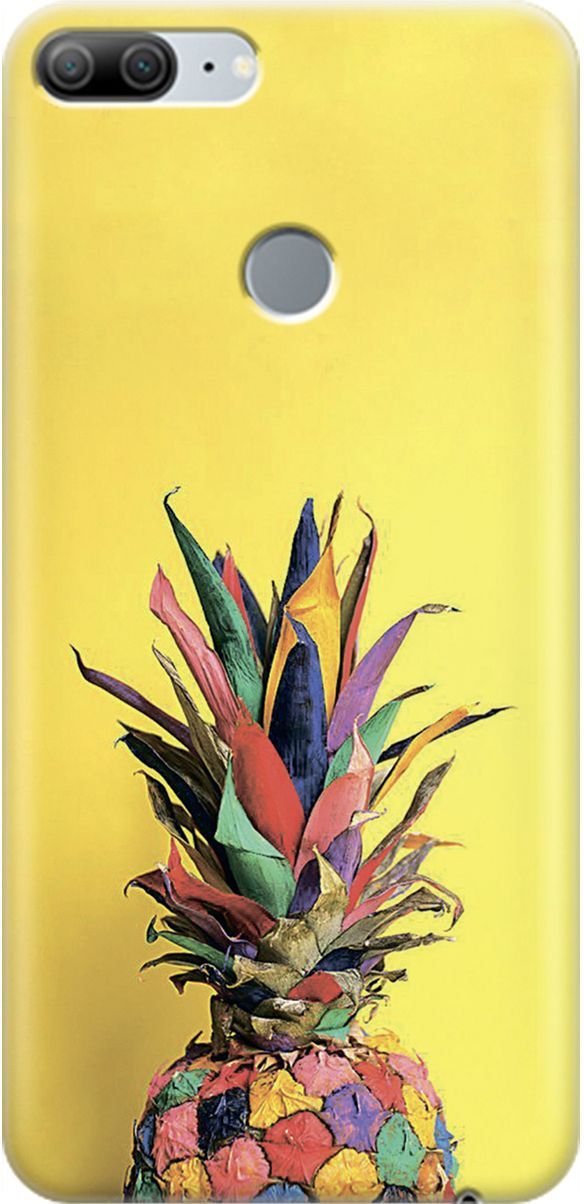 

Силиконовый чехол на Honor 9 Lite с принтом "Ананас на желтом", Желтый;синий, 1451