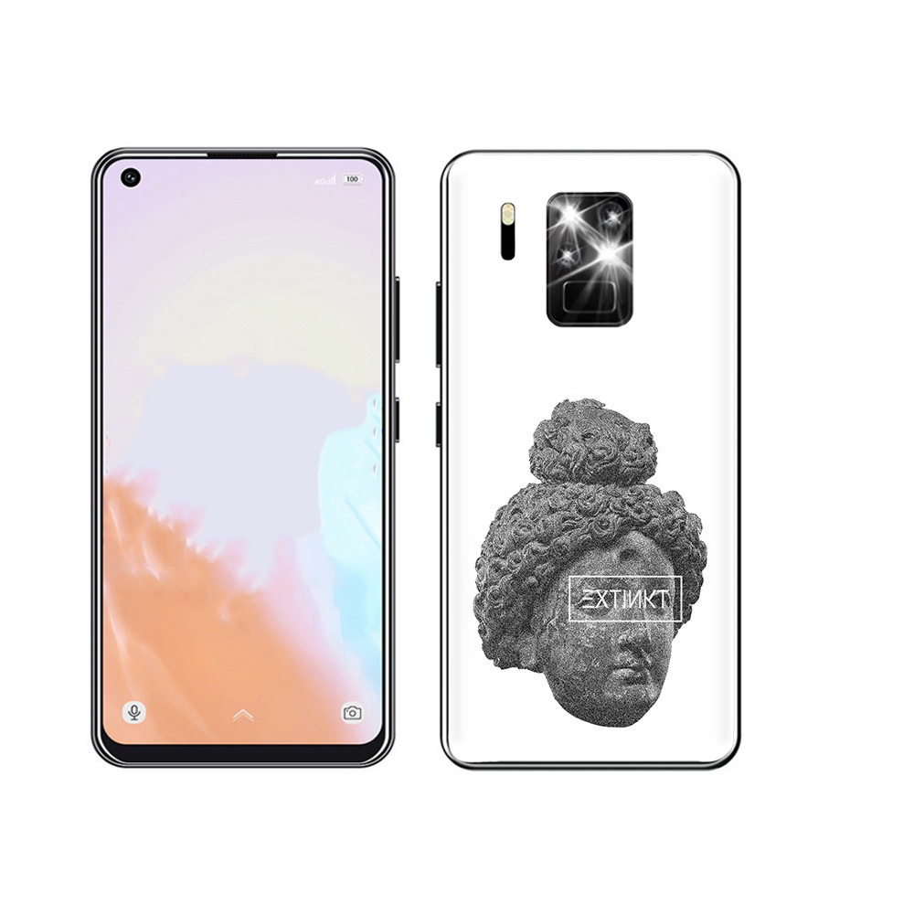 

Чехол MyPads Tocco для Oukitel C18 Pro каменное лицо девушки, Прозрачный, Tocco