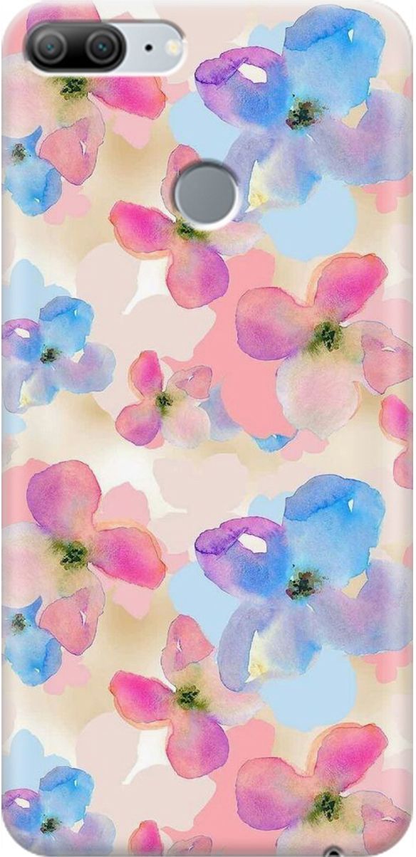 

Силиконовый чехол на Honor 9 Lite с принтом "Фиалки акварелью", Голубой;оранжевый, 1451