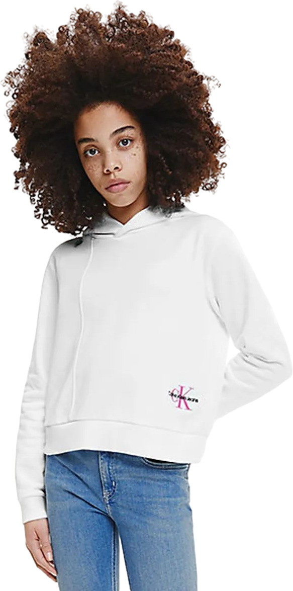 Худи детское Calvin Klein Monogram Off Placed Hoodie белый 134