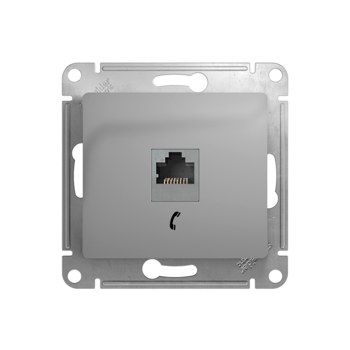 

Розетка телефон RJ11 Schneider Electric цвет алюминий GSL000381T, Серый, GSL000381T