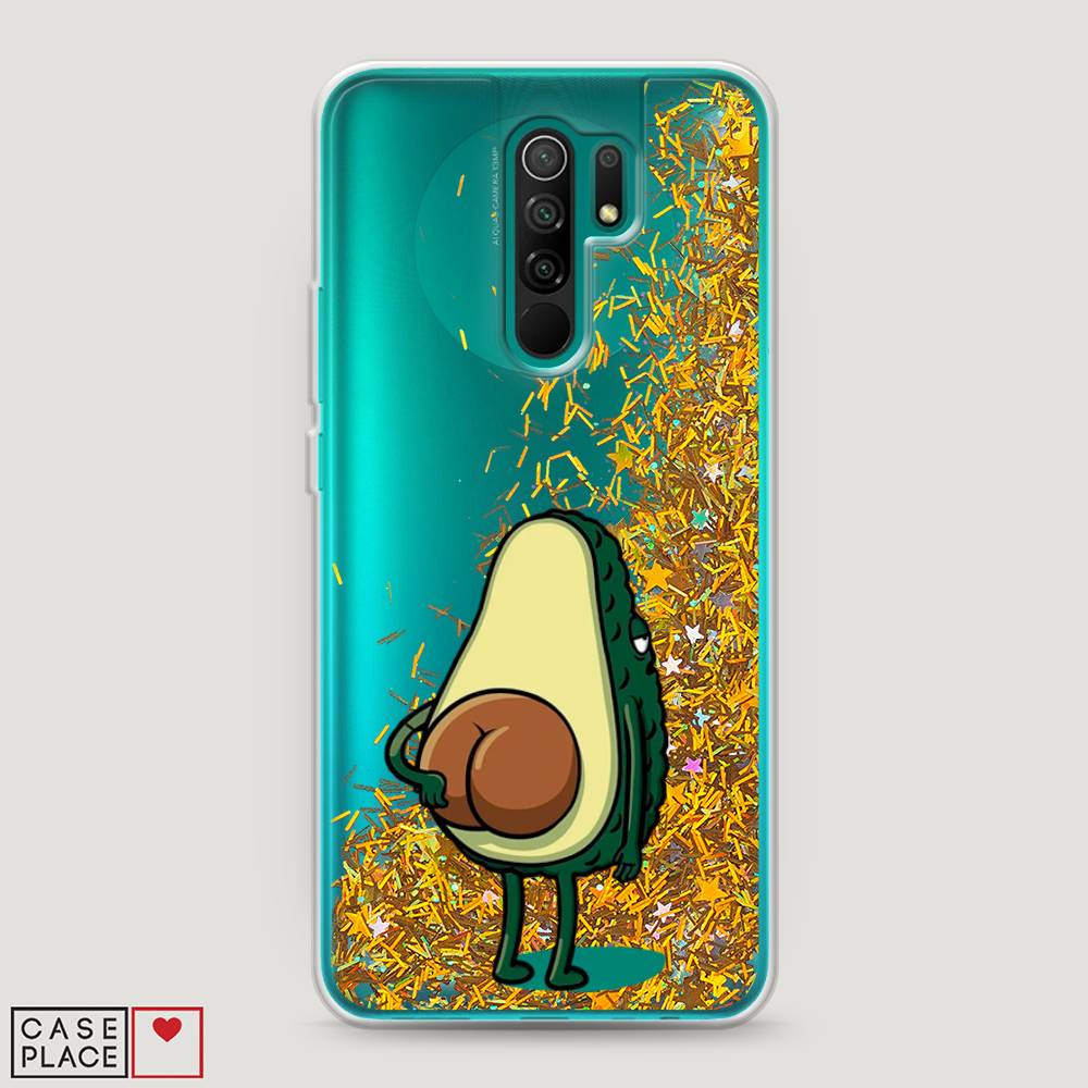 

Жидкий чехол с блестками "Попа авокадо" на Xiaomi Redmi 9, 38390-1
