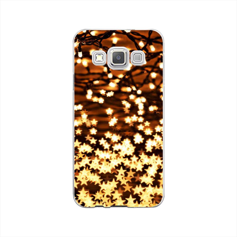 

Чехол на Samsung Galaxy A3 "Новогодняя гирлянда", Золотистый, 20150-5