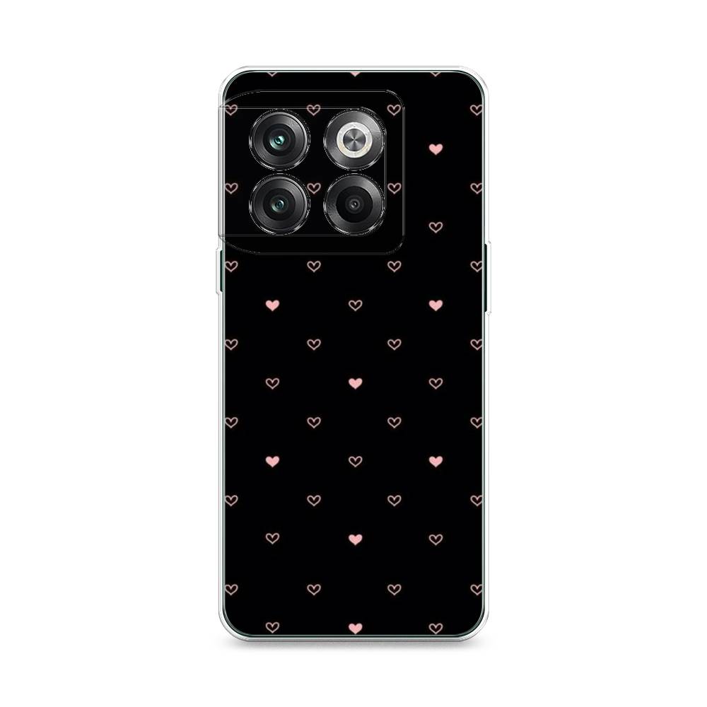 

Чехол Awog на OnePlus 10T / ВанПлас 10T "Черный фон и сердечки", 153150-3