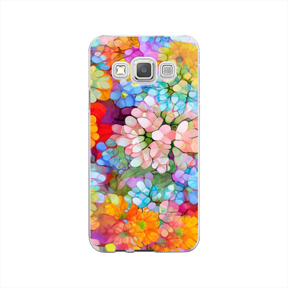 

Чехол на Samsung Galaxy A3 "Цветы витраж", Оранжевый;розовый;голубой, 20150-3