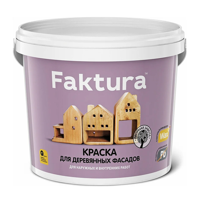 

Краска Faktura для деревянных фасадов база С 9л, Прозрачный