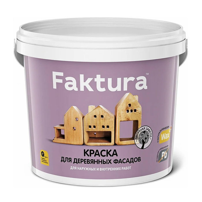 

Краска Faktura для деревянных фасадов база С 2,7л, Прозрачный